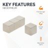 N42 Neodymium Cube Magnet - 15/32 in. x 15/32 in. x 15/32 in. thick - 16.31lbs Pull