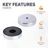 Ceramic Pot Magnet - 3-7/8 in. dia x 7/8 in. thick x 3/8 in. hole - 149.94lbs Pull