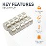 N42 Neodymium Disc Magnet - 13/16 in. dia x 3/8 in. thick - 25.35lbs Pull