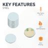 Nickel Plated Mild Steel Disc with 3M Self-Adhesive - 3/8 in. dia x 1/32 in. thick