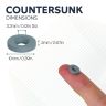 N42 Neodymium PTFE Coated Countersunk Disc Magnet - 3/8 in. dia x 1/16 in. thick x 1/8 in. hole - 2.64lbs Pull (North)