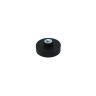 Rubber Coated POS Magnet Countersunk with M4 Boss Thread - 7/8 in. dia x 1/4 in. high - Black - 11.02lbs Pull