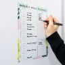 MagFlex® A4 Jungle Leaves Weekly Meal Planner Refrigerator Magnet - Flexible Magnetic Sheet