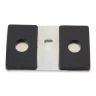 Neodymium Magnetic Pad with Hook - 2-9/32 in. x 9/32 in. thick - 38.58lbs Pull