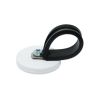 Rubber Coated Cable Holding Magnet - 1-11/16 in. dia x 1/4 in. high with 7/8 in. Rubber Clamp - 17.6lbs Pull