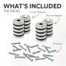 North & South Neodymium Countersunk Magnets & Screws Pack - 13/16 in. dia x 3/16 in. thick