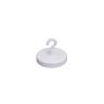 Ceramic White Painted Clamping Magnet with M4 Hook - 1-9/16 in. dia - 22.49lbs Pull