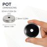 Ceramic Pot Magnet - 1-7/8 in. dia x 3/8 in. thick x 5/16 in. hole - 34.84lbs Pull