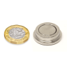 N35 Neodymium Top Hat Pot Magnet - 7/8 in. dia x 1/4 in. thick - 11.91lbs Pull