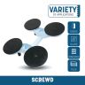 SCREWD 4-9/16 in. diameter (12-9/16 in. x 11 in.) Quad Suction Lifter - 264lbs Pull