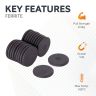 Y10 Ceramic Disc Magnet - 1-3/16 in. dia x 3/16 in. thick - 0.45lbs Pull