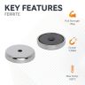 Y30BH Ceramic Countersunk Pot Magnet - 1-9/16 in. dia x 5/16 in. thick x 3/16 in. hole - 33.08lbs Pull