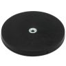 Black Rubber Coated POS Magnets Countersunk with M6 Boss Thread (Flush x 1/4 in. deep) - 3-3/8 in. dia x 5/16 in. high - 92.61lbs Pull
