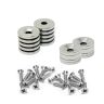 Countersunk Magnets, Steel Discs & Screws Pack - 19/32 in. dia