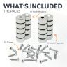 North & South Neodymium Countersunk Magnets & Screws Pack - 19/32 in. dia x 9/32 in. thick