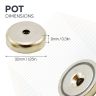 N42 Neodymium Countersunk Pot Magnet - 1-3/8 in. dia x 5/16 in. thick x 3/16 in. hole - 97.02lbs Pull