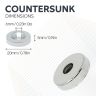 North & South Neodymium Countersunk Magnets & Screws Pack - 13/16 in. dia x 3/16 in. thick