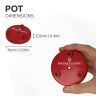 Ceramic Limpet Pot Magnet Countersunk with M6 threaded hole - 3 in. dia x 1/2 in. thick - 72.77lbs Pull