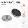 Ceramic Pot Magnet with M5 Internal Thread - 1-7/8 in. dia x 3/8 in. thick - 50.72lbs Pull