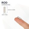 N42 Neodymium Rod Magnet - 5/32 in. dia x 1/2 in. thick - 1.58lbs Pull