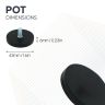 Black Rubber Coated POS Magnet Countersunk with M6 x 19/32 in. External Thread - 1-9/16 in. dia x 1/4 in. thick