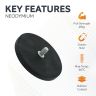Rubber Coated POS Magnet c/w M8 x 5/8 in. External Thread - 3-3/8 in. dia x 1/3 in. thick
