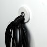 Rubber Coated Cable Holding Magnet - 1-11/16 in. dia x 1/4 in. high with 7/8 in. Rubber Clamp - 17.6lbs Pull