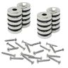 North & South Neodymium Countersunk Magnets & Screws Pack - 13/16 in. dia x 3/16 in. thick