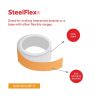 SteelFlex® 1 in. Wide Steel Tape - 3M Self-Adhesive / Gloss White