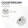 N42 Neodymium Countersunk Disc Magnet - 3/8 in. dia x 3/16 in. thick x 1/8 in. Hole - 4.41lbs Pull