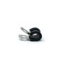 Rubber Coated Cable Holding Magnet - 11/16 in. dia x 1/4 in. high with 1/4 in. Rubber Clamp - 3.5lbs Pull