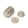 N35 Neodymium Top Hat Pot Magnet - 7/8 in. dia x 1/4 in. thick - 11.91lbs Pull