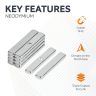 N42 Neodymium Magnet - 11/16 in. x 1/8 in. x 1/16 in. - North Pole Dimpled