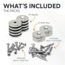 Countersunk Magnets, Steel Discs & Screws Pack - 13/16 in. dia