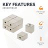 N42 Neodymium Rectangular Hornby Train Magnet - 1/2 in. x 11/32 in. x 1/2 in. x 1/16 in. hole - 11.46lbs Pull