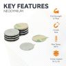 N42 Neodymium Adhesive Disc Magnet - 19/32 in. dia x 1/32 in. thick - 2.42lbs Pull