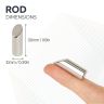 N42 Neodymium Mitre Magnet - 3/8 in. dia x 1-3/16 in. thick - 7.93lbs Pull