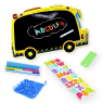 Professor Gauss School Bus Educational Magnetic Chalkboard Kit