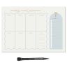 MagFlex® A4 Chic Weekly Meal Planner Refrigerator Magnet - Flexible Magnetic Sheet