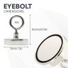 N42 Neodymium Clamping Magnet with M10 Eyebolt - Machine Lathed - 3 in. dia - 441lbs Pull