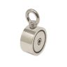 N42 Neodymium Pot Magnet with 2x M8 Eyebolts + 10m Rope - 2-1/4 in. dia x 1-3/16 in. - 264.6lbs Pull