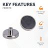 Ceramic Pot Magnet with M4 Internal Thread - 1-3/8 in. dia x 9/32 in. thick - 8.16lbs Pull