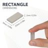 N42 Neodymium Rectangular Magnet - 13/16 in. x 3/8 in. x 1/16 in. thick - 4.63lbs Pull
