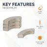 N42 Neodymium Arc Magnet - 13/16 in. O.R. x 1/2 in. I.R. x 90 degree x 3/16 in. thick - 11.02lbs Pull