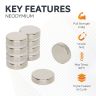 N42 Neodymium Disc Magnet - 9/16 in. dia x 5/32 in. thick - 7.5lbs Pull