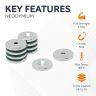 N42 Neodymium Countersunk Disc Magnet - 13/16 in. dia x 1/8 in. thick x 5/32 in. hole - 9.92lbs Pull