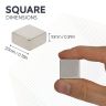 N42 Neodymium Rectangular Magnet - 13/16 in. x 13/16 in. x 3/8 in. thick - 31.31lbs Pull