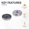 Y30BH Ceramic Countersunk Pot Magnet - 1-3/8 in. dia x 9/32 in. thick x 3/16 in. hole - 15.21lbs Pull