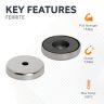 Ceramic Pot Magnet - 1-7/8 in. dia x 3/8 in. thick x 5/16 in. hole - 34.84lbs Pull