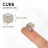 N42 Neodymium Cube Magnet - 3/8 in. x 3/8 in. x 3/8 in. thick - 10.36lbs Pull